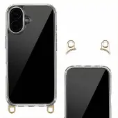 Selencia Coque arrière avec crochets amovibles pour Apple iPhone 16 - Transparent