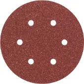 Bosch Feuille abrasive Ø 150 mm G60, WP, 6 trous, velcro - 5 pièces