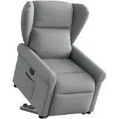 vidaXL Fauteuil relax releveur gris clair Tissu