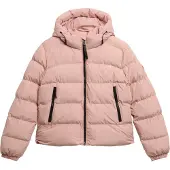 Superdry pour femme. W5011996A Stanton Hooded Quilted Jacket Pink (veste matelassée à capuche) (S), Casuel, Rose, Polyester