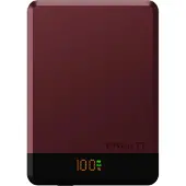 Cygnett MagSlim, 10000 mAh, Chargement sans fil, couleur cerise