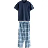 Next Pyjama long bleu / bleu marine / blanc