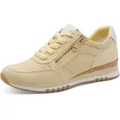 Marco Tozzi Baskets basses jaune clair / blanc