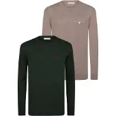 Felix Hardy Pull-over noisette / vert foncé
