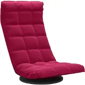 vidaXL Chaise de sol pivotante vin rouge velours