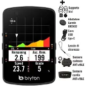 Bryton Compteur GPS pour vélo Rider 550 D - Navigation simple et suivi des parcours -