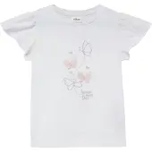 s.Oliver T-Shirt rosé / argent / blanc