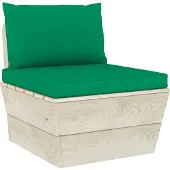 vidaXL Coussin pour palette 2 pcs. vert tissu Oxford
