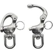 Kong Italy Quick Release Rotary Ring Connector Snap Hook Argenté 1