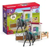 Schleich Box pour chevaux Lisa et Storm. Figurine de cheval et accessoires. 42709 Club Équestre. À partir de 5 ans.