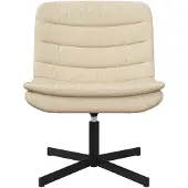 vidaXL Chaise pivotante Crème 63 x 75 x 76 cm tissu