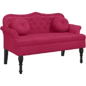 vidaXL Banc avec coussins bordeaux 120,5x65x75 cm velours