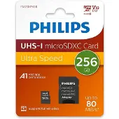 Philips Carte MicroSDXC 256GB Class 10 UHS-I U1 avec adaptateur