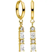 Purelei Boucles d'oreilles 'Powder' or / transparent
