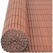 vidaXL Clôture de jardin double face 150 x 500 cm Marron