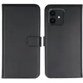 Selencia Étui portefeuille en cuir véritable Fairphone 6 - Noir