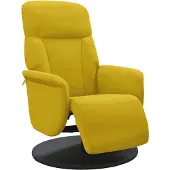 vidaXL Fauteuil relax avec repose-pieds Jaune velours