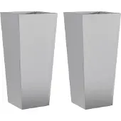 vidaXL Jardinières 2 pcs 35x35x75 cm acier galvanisé