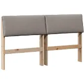 vidaXL Tête de lit rembourrée Taupe 135 cm Pin massif