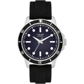 s.Oliver Montre à affichage analogique bleu nuit / noir / argent