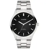 s.Oliver Montre à affichage analogique noir / argent