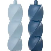Bloomingville - Riley Salt & Pepper Mill - Blue - Rubberwood, Moulin à poivre + moulin à sel, Bleu