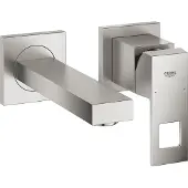 GROHE Mélangeur lavabo 2 trous EUROCUBE saillie 171mm supersteel