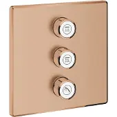 GROHE Vanne encastrée GROHTHERM SMARTCONTROL carrée, triple warm sunset brossé