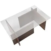 Skye Decor , Vetrino - Walnut, tables basses, noyer, verre, 105 x 40 x 65 cm