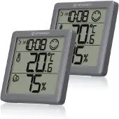 Bresser Thermo-hygromètre - - Climate Smile - Lot de 2 - Indicateur smiley - Température et humidité