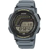 Casio WS-1800-2AVEF Montre Numérique Sportive pour Homme Bracelet en Résine Gris 45mm 10 ATM