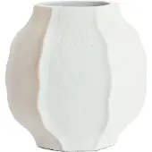 Light & Living vase SAPHIRA en pierre blanc mat - Ø35x35 cm