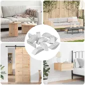 vidaXL Rondelles demi-lune, 13 000 pièces, blanc, polypropylène