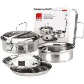Ibili Edelstahlbehälter Edelstahl 20 cm Perfekt für Mittagessen und Picknicks
