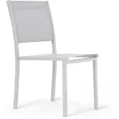 Oviala Chaise De Jardin Aluminium Et Textilène Blanc