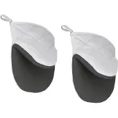 Metaltex Gant de four 'antislip, Gant + mitaine de cuisine, Noir, Gris