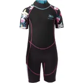 Trespass Posie 3 Mm Junior Short Sleeve Back Zip Shorty Noir 9-10 Years Fille