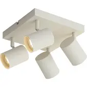 QAZQA Spot de plafond moderne beige 4 lumières réglable - Jeana