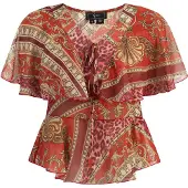 Faina Chemisier or / rouge