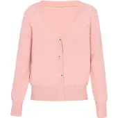 Faina Cardigan rose / blanc