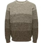 Only & Sons Pull-over 'ONSBIRK' gris / gris foncé / gris chiné