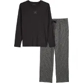 Marc O'Polo Pyjama long ' Blend & Pair Cotton ' anthracite / noir