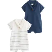Next Barboteuse / body bleu marine / bleu clair / blanc