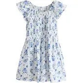 Next Robe bleu / blanc cassé