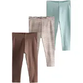 Next Leggings beige clair / bleu ciel / chocolat / brun foncé