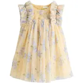 Next Robe bleu roi / jaune / vert
