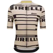 Santini Pirelli Short Sleeve Jersey Beige 3XL