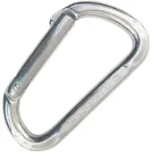 Kong Italy D Shape Straight Snap Hook Argenté 100 mm