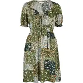 Apricot Robe beige / vert / vert foncé / orange clair
