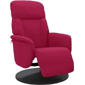 vidaXL Fauteuil relax avec repose-pieds vin rouge velours